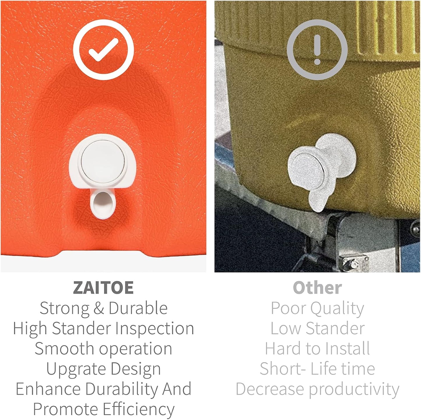 Push Button Spigot Replacement, Compatible with Ig-loo 2, 3, 5 and 10 Gallon Beverage Coolers, Water Cooler Spigot for 2-10 Gallon