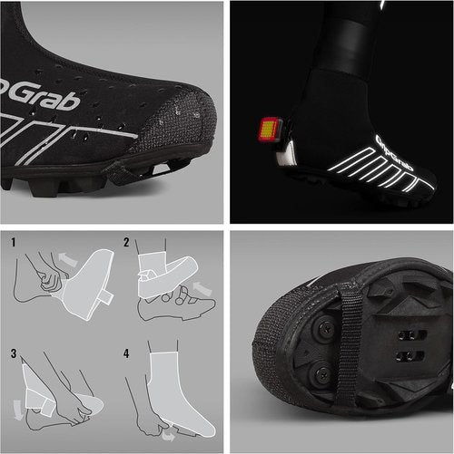 GripGrab RaceThermo X Waterproof Winter Gravel MTB Cycling Shoe Covers Cold Weather Neoprene Offroad Biking Overshoes