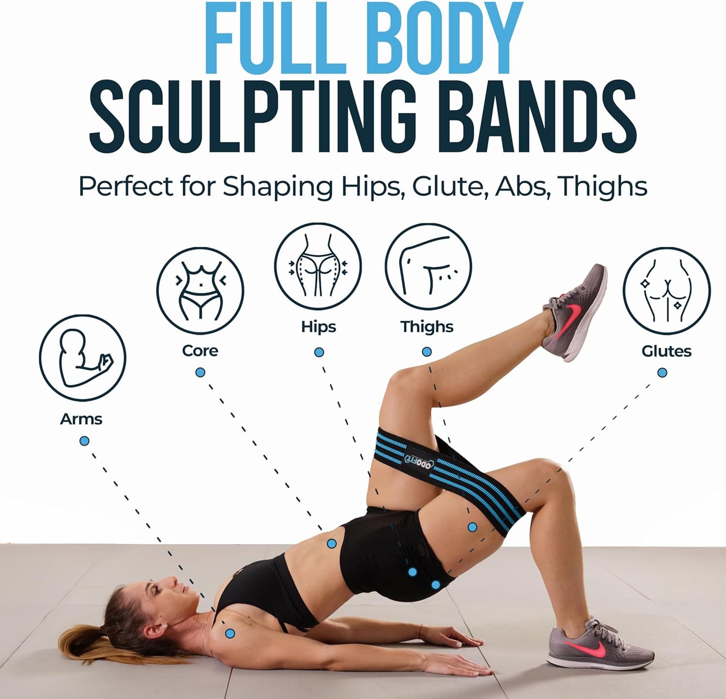 Non-Slip Booty Bands Set – Fabric Resistance Bands for Working Out – Exercise Bands for Home Gym & Stretch Bands for Exercise, Yoga – Workout Bands for Glutes, HIPS, Thighs & Legs (Set of 3)