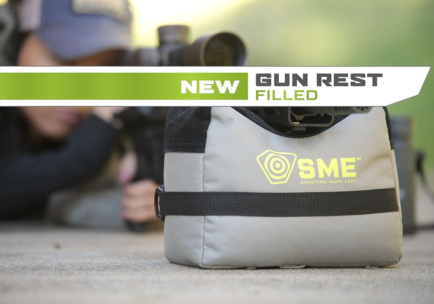 SME 2 Piece Shooting Bags | Durable Versatile Front & Rear Shooting Bags with Non-Slip Bottom & Suede Leather Topper