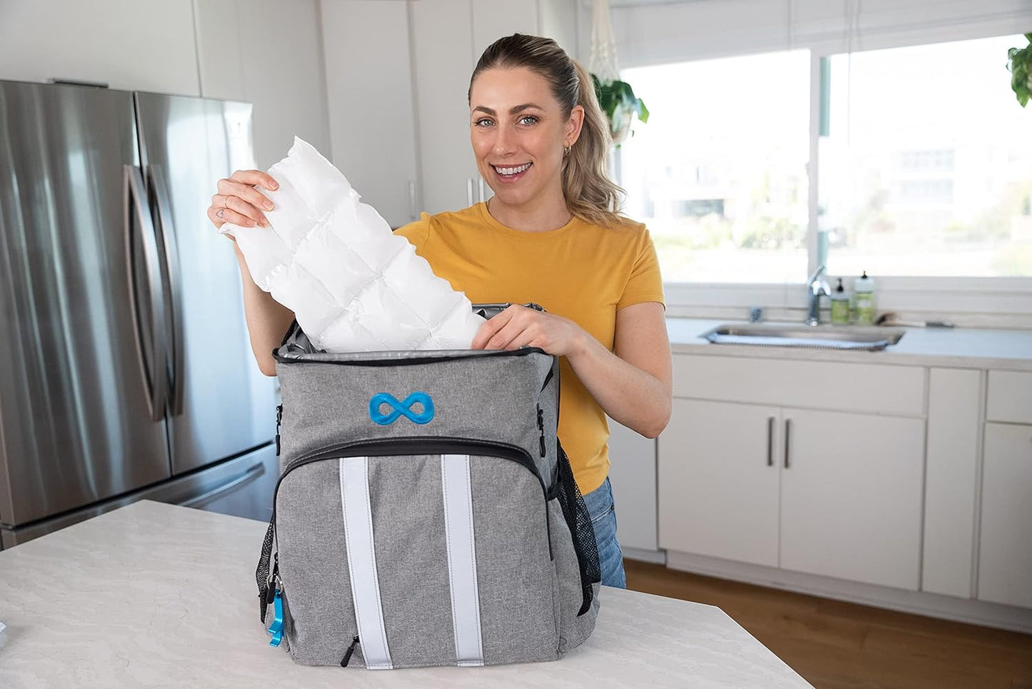 Nice Packs Reusable Dry Ice Packs for Coolers, Lunch Boxes, Frozen Food Shipping - Flexible and Long Lasting (10 Large Sheets)