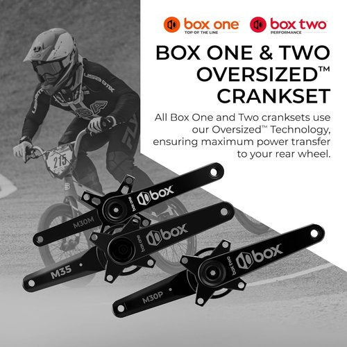 Box BMX Crankset Bike with Bottom Bracket Vector M30-M, M35, M30-P, Hollow/Cold Forged, JIS Square Taper Design Parts 5 Bolt 110 BCD/4 Bolt 104 BCD Chainring Components