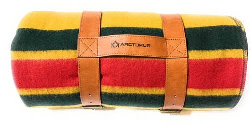 Arcturus Olive Green Wool Blanket and Carry Straps Bundle