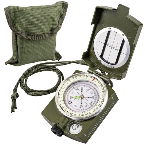Compasses，Hiking Compass for Survival with ，Waterproof Durable and Pocket-SizedTactical Survival Compass with Lanyard，Climbing Biking Exploring Geology, Outdoor Activities