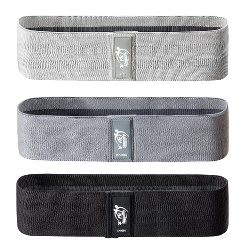 Fit Simplify Resistance Loop Exercise Bands and Fabric Resistance Hip Bands