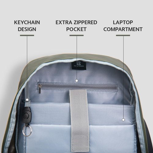 PS Le Periple Small Hiking Backpack, 20L Lightweight Travel Backpack with Phone Pocket, Hiking Daypack for Women Men,Olive green