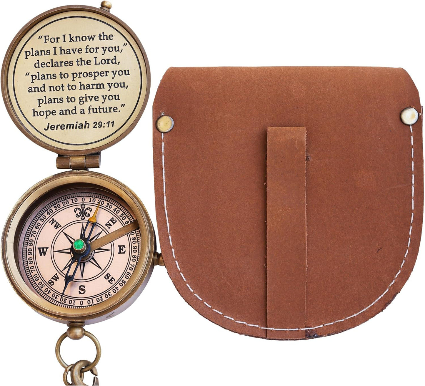 Religious Gifts for Men, LDS Missionary, Easter for Teen Boys, Compass, Catholic, Christian, Jeremiah 29:11, Personalized, Sentimental, Inspirational