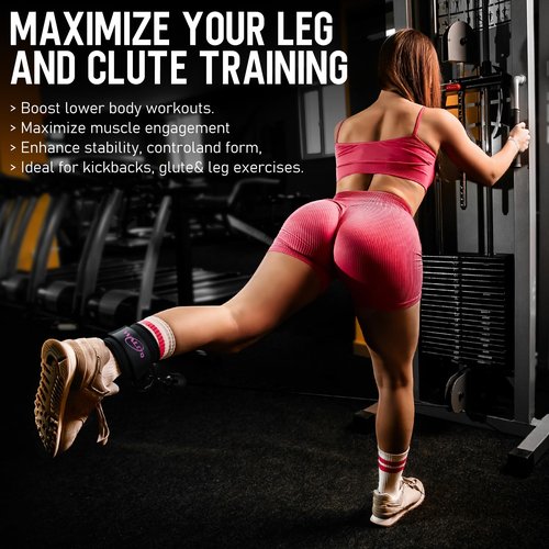 WALITO Exercise Handles and Gym Ankle Straps, Replacement Cable Machine Attachments for Home Gym Equipment, Pulley System, Pilates, Resistance Bands, Strength Trainer