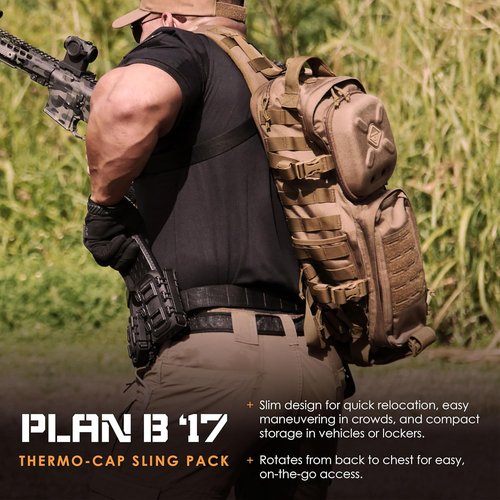HAZARD 4 Plan B V17 - Semi-Hard Shell Sling Bag, Small Tactical Bag, Military Modular Webbing, Attachment Compatible (11.8L)