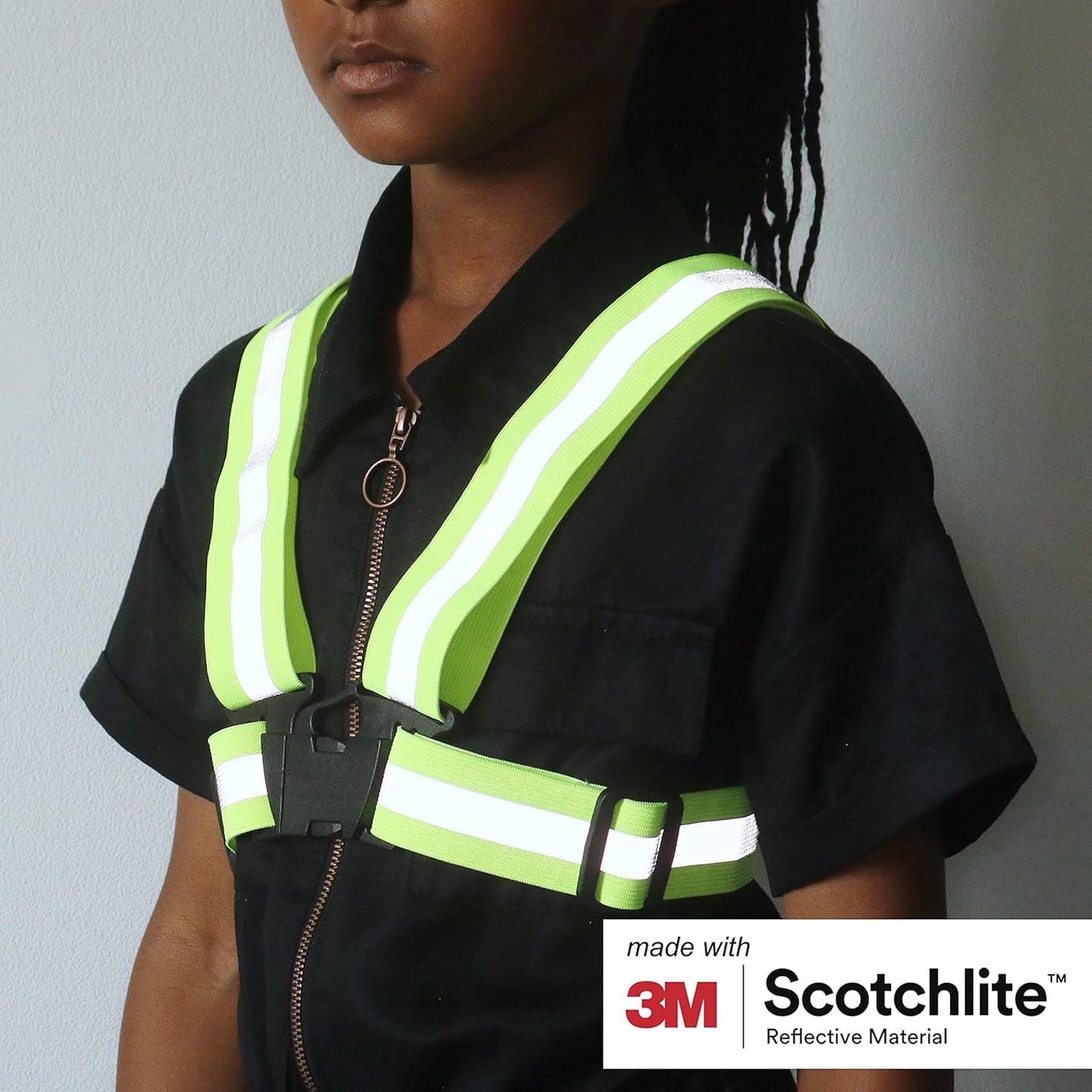 Salzmann Reflective Cross Belt Vest for Children | Highly Reflective with Adjustable Straps | Made with 3M Scotchlite
