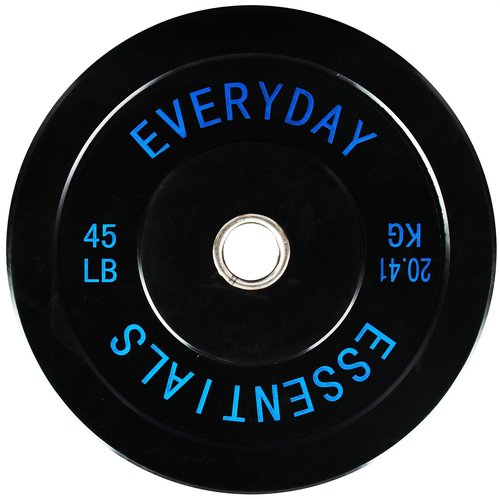 Fitvids 2" Olympic Bumper Plate Weight Plates with Steel Hub, 45LB, Single