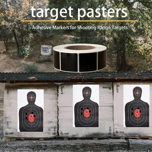 Chardime Target Pasters 1 Inch 2 Rolls 2000 Pieces-Target Stickers for Shooting Range，Target Pasters for Shooting(White)