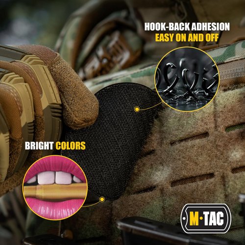 M-Tac Morale Patch Pink Lips with Bullet - PVC Tactical Military Patch with Hook Fastener Backing - Patches for Vest, Backpacks, Hats (Pink)