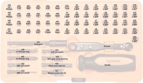 Lyman Master Gunsmith Multi Tool Kit Includes Hex Torx Flathead Phillips and Specialty Bits