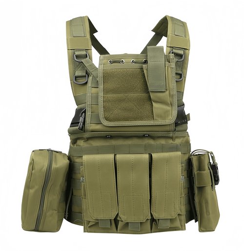 Haverain Tactical Outdoor Survival Vest Adjustable Breathable Weighted for Training-Tactical Hunting Outdoor Safety Protection Vest Available for Cosplay 2WAY (Green)