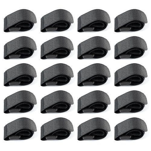 20-Pack Stretchy Straps & Tackle Ties for Fishing Rods - Elastic Rod Holder Straps for Organizing and Protecting Casting, Spinning, and Fly Rods - Angler's Accessories