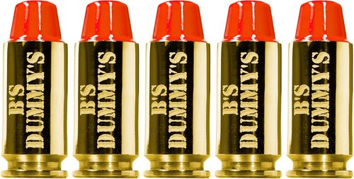 B's Dry Fire Snap Caps - A.K.A. B's Dummy's - Dummy .40 S&W Training Caps (5 Pack) (Orange Brass)
