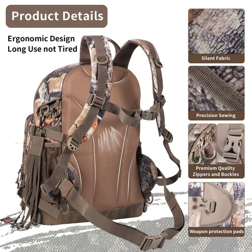 ALLBLESSED Waterproof Hunting Backpack with Binocular Harness Chest Pack for Gun and Bow Holder duck hunting accessories