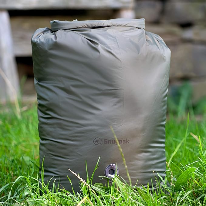 Snugpak Dri-Sak with Air Valve, Waterproof Storage Bag with Roll and Clip Seal, 20 Liter, Olive