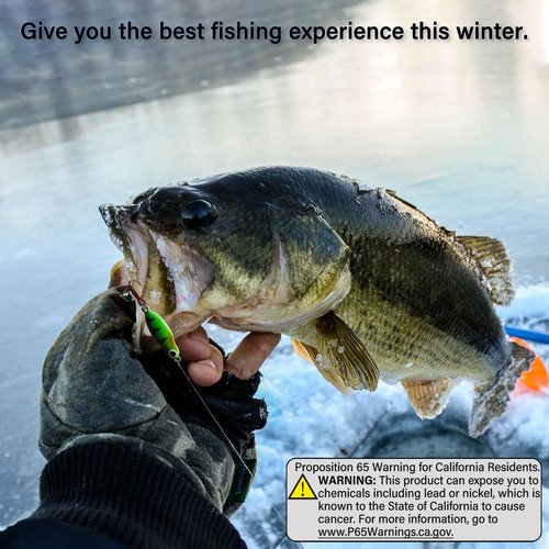 Ice Fishing Jigs Luminous Ice Fishing Lures Glowing Jig Gear Winter Fishing Jigging for Crappie Pike Panfish Walleye Perch Bluegill 6pcs/20pcs (A-6PCS)