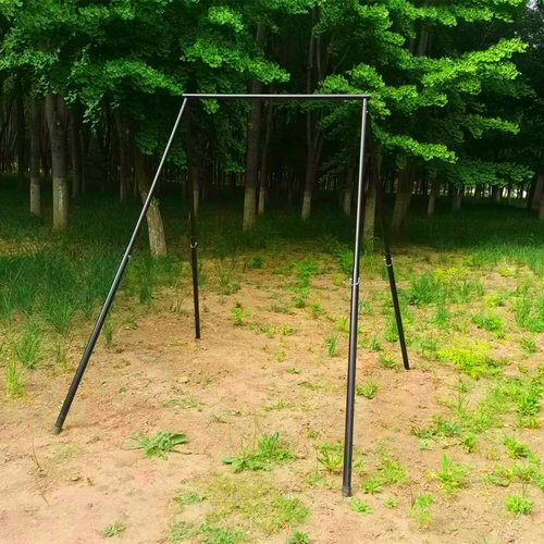 Generic HSW Black Steel Game Hunting Hoist Rack, 500lb Capacity Deer Game Hanger Hoist, Heavy Duty Convenient Freehand Installation Support Stand for Animal Skinning Field Processing (black)