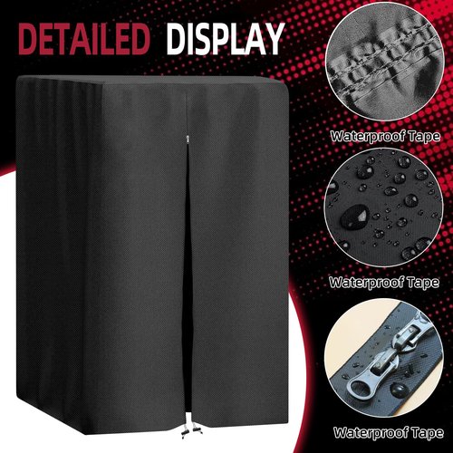 Gym Rack Cover, with Waterproof Zipper,Suitable for Squat Rack/Weight Lifting Rack/Home Gym Workout Equipment Protective Cover,420D Oxford cloth UV protection, Dustproof (55.8" x 40" x 80")