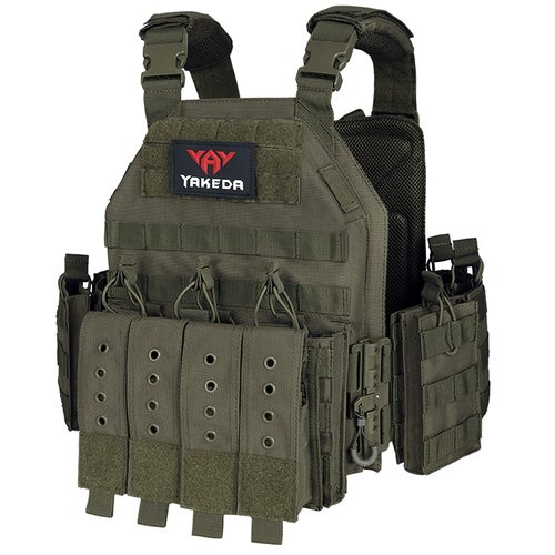 YAKEDA Quick Release Tactical Outdoor Vest for Adult (Green)