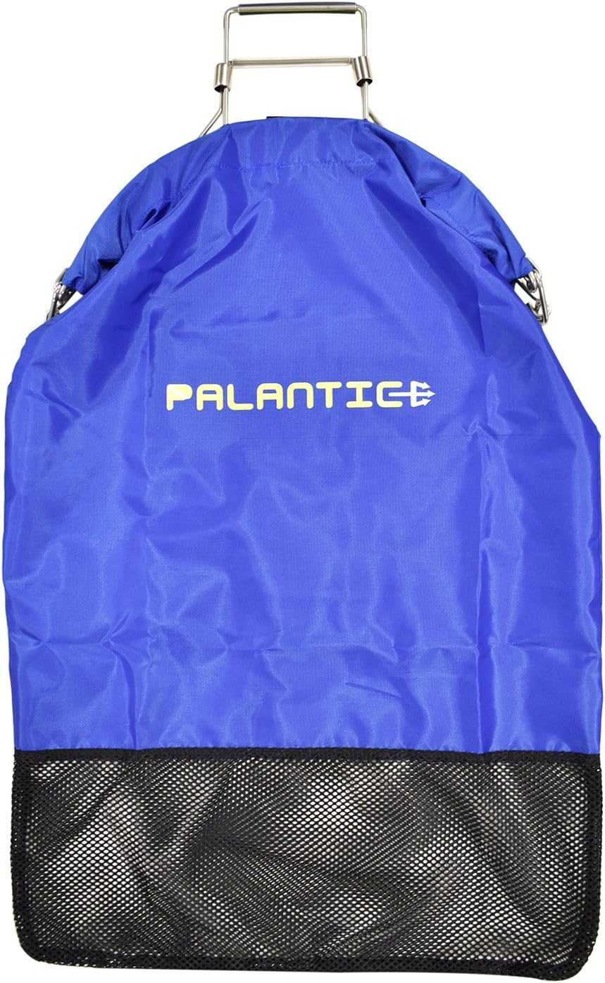 Scuba Choice Palantic Lobster Fish Catch Gear Nylon Game Bag Net with Squeeze Open Handle - 16" x 7" Mesh for Easy Carry