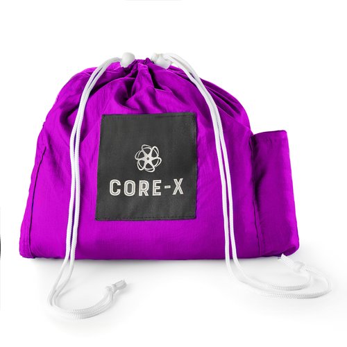 Core X - Heavy Duty & UV Protected Fabric Aerial Yoga Swing Workout Equipment for Strength & Balance - Home Gym Yoga Swing Set with Extra Long Daisy Chains for the Outdoors