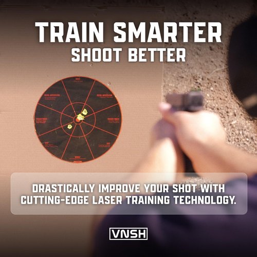 VNSH - Laser Strike Training System | Dry Fire Laser Training | Laser Training Cartridge | High Accuracy | Most Professional | 5 Yards to 100 Yards Range | Caliber Compatibility (9MM)