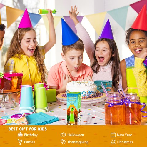 AUKSKY Rechargeable Dinosaur Flashlight with Roar for Kids, Kids Flashlight Camping Gear Handheld Flashlight for Kids, Halloween Christmas Lights for Boys Girls, Dino Kid Lantern