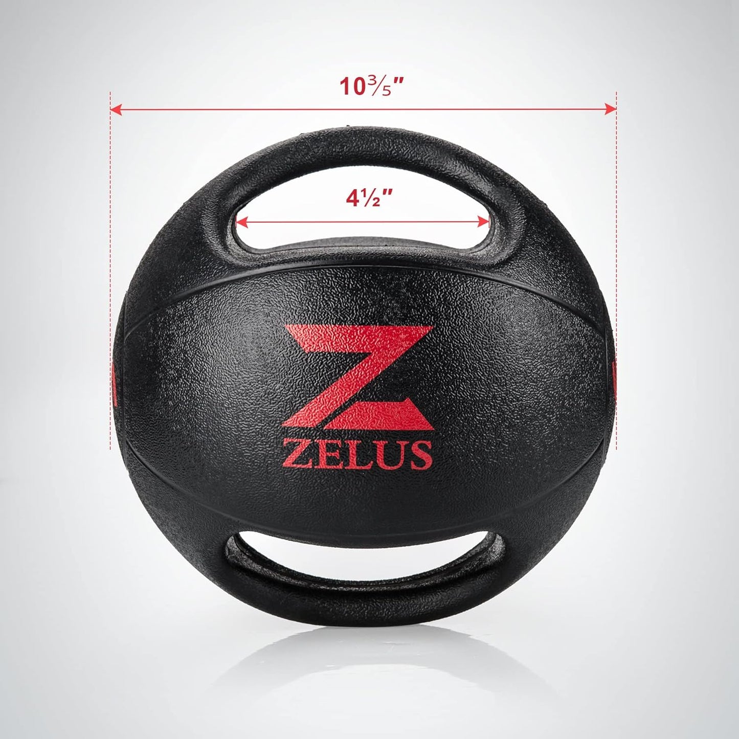 ZELUS Medicine Ball with Dual Grip| 10/20 lbs Exercise Ball |Weight Ball with Handles| Textured Grip Exercise Ball |Strength Training| Core Workouts