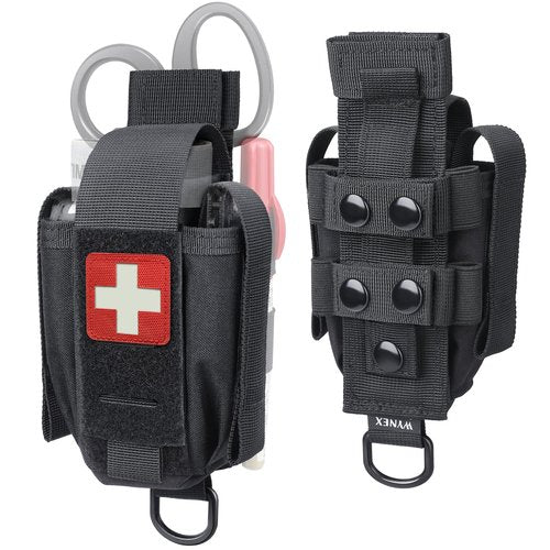 WYNEX Tourniquet Holder Pouch, Tactical TQ Belt IFAK Pouch Trauma Shears Holder Tourniquet Holster Universal EMT Medical MOLLE Attachment for Duty Belt Vest Carrier Accessories
