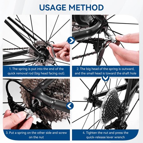 Quick Release Rear Wheel Skewers, Bike Rear Wheel Quick Release Replacement Skewer Bike Trainer for Trainer Bicycle Cycling Cycling Back Rear Wheel Tire