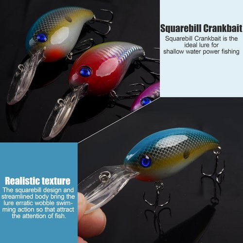 Deep Diving Crankbait Bass Fishing Lures Hard Baits Wobble Multi Jointed Swimbait for Freshwater Saltwater Trout Walleye Redfish Pike Catfish