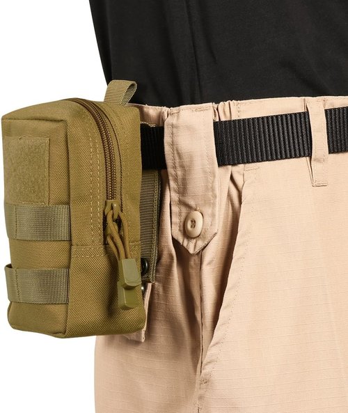 IronSeals Tactical Molle Pouches Multi-Purpose Military Nylon Waist Pack Utility Bag Detachable Patches Pouches for Dog Vest Harness
