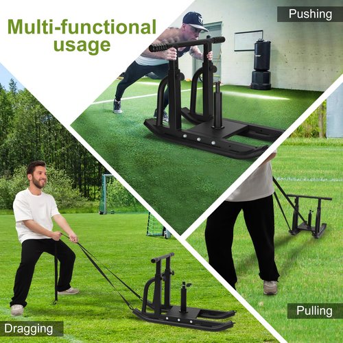 Weight Sled, Fitness Sled, Fitness Strength Training Sled,Adjustable Height Weight Training Sled,Heavy Duty Workout Sled for Building Muscle and Explosive Strength for 1" and 2" Weight Plates.
