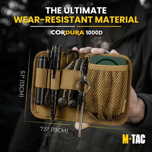 M-Tac Tactical Bag Insert Modular Organizer Utility Admin Pouch Hook Fasteners - Key Holder