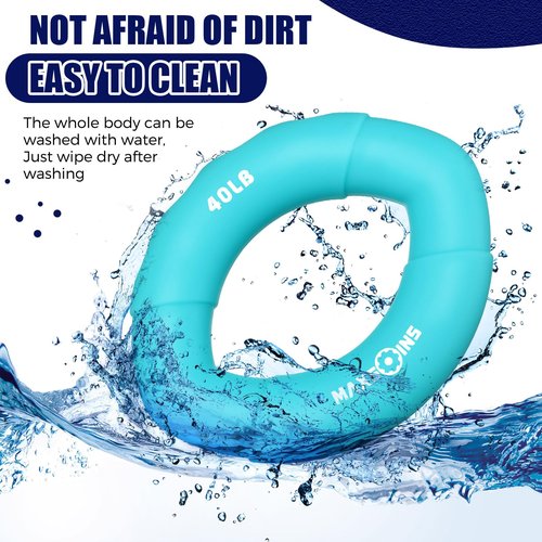 RoundFunny 8 pcs Hand Strengthener Grip Ring - Forearm Ring Hand Exercisers - Silicone Squeeze Grip for Muscle Strengthening Training Tool - Arthritis Finger Physical Therapy PT Kit Trainer
