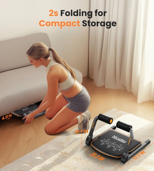 Niceday Ab Workout Equipment, Sit Up Exercise Equipment for Core Workout, Ab Trainer Machine for Home, Ab Crunch Machine for Home Exercise, Sit Up Machine with 330 LBS Weight Capacity