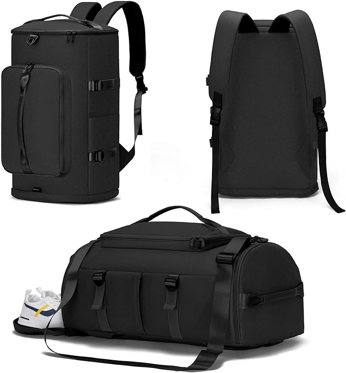 Gym Bag with Shoes Compartment - Duffle Overnight Bag for Men and Women, Travel Backpack with Wet Pocket, Sports Backpack with Upgraded Tear-Resistant Fabric - MIYCOO