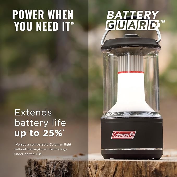 Coleman 1000L LED Lantern with Enhanced Battery Protection, Water-Resistant, Batteries Last up to 25% Longer Than Other Lanterns