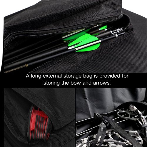 bangminda Compound Bow Case, 45" Soft Bow Bag with Arrow Pocket and Backpack Straps, Durable Bow Cases Archery Compound for Archery Accessories, Equipment