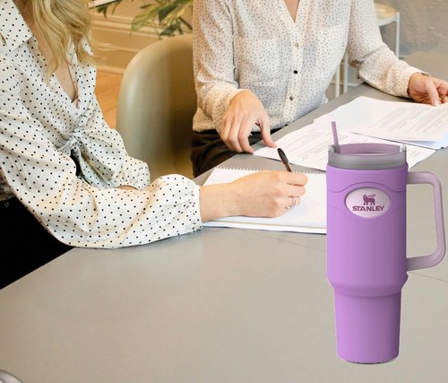 Silicone Boot for Stanley Cup 40 oz Bottom Protector & Replacement 12” Straw Set Compatible for Stanley Tumbler Accessories Quencher with Handle Full Body Sleeve Case Anti-Slip (Pink Purple)