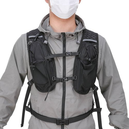 Running Vest with Water Bladder ,Hydration Vest Backpack for Women and Men,Lightweight Pack with 2L Water Bladder Backpack for Hiking Trail Running Cycling and Race Marathon (Black, Style02)