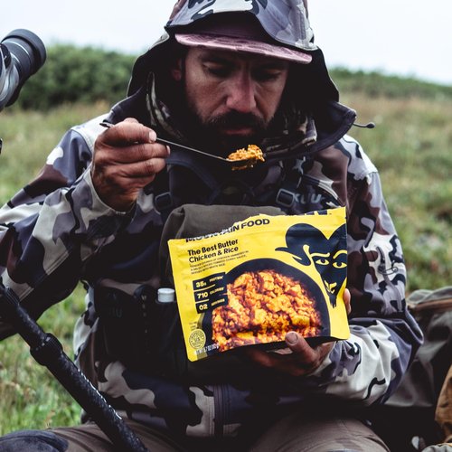 BIGHORN Mountain Food The Best Butter Chicken and Rice - contains 6 packs | 12 servings | 210g Protein | 4,260 Calories - premium freeze dried meals for backpacking food - dehydrated camping food for backpacking meals - ideal camping meals just add water