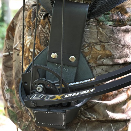 ZSHJGJR Compound Bow Belt Holder Bag Resting Standing Couch for Holding Compound Bow for Outdoor Hunting & Target Shooting Competition Accessories (Black)