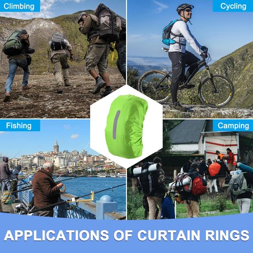 GLOKUUCA Waterproof Backpack Rain Cover - Non-Slip Backpack Cover Hi-Visibility with Vertical Reflective Strap Fits for 30-40L Bag for Biking Outdoor Traveling - S, Lawn Green