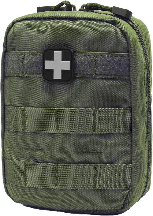 Carlebben EMT Pouch MOLLE Ifak Pouch Tactical MOLLE Medical First Aid Kit Utility Pouch (With Medical Supplies)