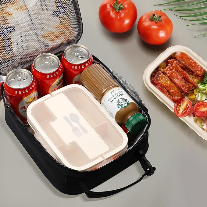 Lunch box Lunch bag for men women Insulated Lunchbox Lunch bags for Work Picnic Travel (Thicken blue)